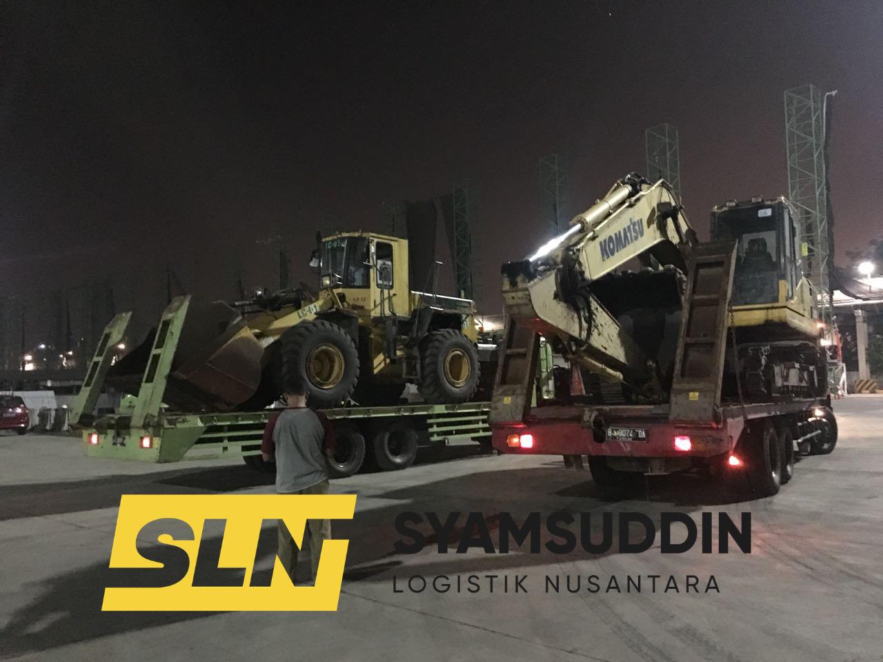 Armada Truk Trailer Ekspedisi SLN Logistik Tiba di Lini Pelabuhan Tanjung Priok Jakarta
